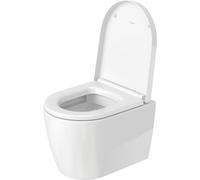 Asiento de inodoro Duravit ME by Starck Compact, bisagras de acero inoxidable, con caída amortiguada, 0020190000, Color: Color interior blanco, color exterior blanco