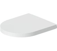 Asiento de inodoro Duravit ME by Starck Compact, bisagras de acero inoxidable, con caída amortiguada, 0020193200, Color: Seda blanca mate