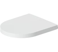 Asiento de inodoro Duravit ME by Starck Compacto, bisagras de acero inoxidable, sin mecanismo de cierre suave, 0020113200, Color: Seda blanca mate