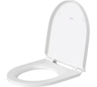 Asiento de inodoro Duravit No.1, 373x430mm, en forma de D, blanco brillo intenso, sin caída amortiguada, 0020710000