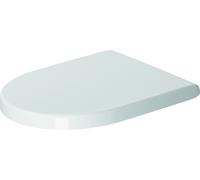 Asiento de inodoro Duravit Starck 3 con bisagras de cierre suave acero inoxidable, blanco, 0063890000