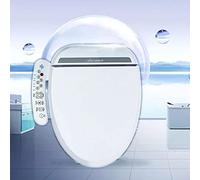 Asiento de inodoro eléctrico inteligente con boquilla y presión de agua ajustable, fácil de limpiar