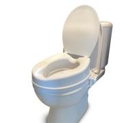 Asiento de inodoro elevado de 10 cm con tapa para ancianos y discapacitados, cómodo elevador de inodoro para adultos de movilidad reducida, ideal para ancianos y ayuda de movilidad limitada