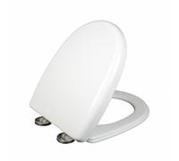 Asiento de inodoro en forma de D, cierre lento, antideslizante, fácil de instalar, limpio, material de polipropileno de repuesto para inodoros en forma de D