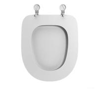 Asiento de inodoro en forma de U con mecanismo de cierre suave para baños estándar, fácil extracción e instalación para limpieza (tipo U blanca)
