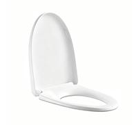 Asiento de inodoro en forma de V de cierre suave, material de polipropileno duradero con tapa de baño de liberación rápida, fácil de limpiar, accesorios de inodoro cómodos y elegantes