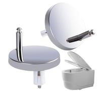 Asiento de inodoro fijaciones kit de repuesto - ABS acero inoxidable 6,1x6,1x6,7cm | 2x Top Fix Pernos y Tuercas | Hardware de fijación duradera para dormitorio Apartamento Hotel Baño Conjunto de
