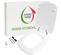 Asiento de inodoro Ideal Standard Aero Come Original, de madera revestida de poliéster con bisagras fijas, eje de inodoro, fabricado en Italia