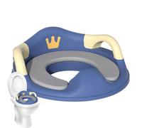 Asiento de inodoro infantil con asa, 1-8 años acolchado | Alfombrilla antideslizante cómoda protección contra salpicaduras, antiadherente, bandeja de orinal extraíble