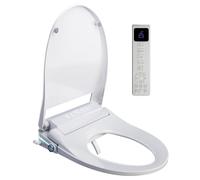 Asiento de inodoro inteligente con función bidé, asiento de inodoro con boquilla, asiento de inodoro japonés con calefacción, ducha con agua caliente y secadora, inodoro con tapa automática y función