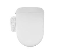 Asiento de inodoro inteligente con función de lavado, ducha eléctrica, bidé de autolimpieza con boquilla, secado de aire caliente, luz nocturna, descenso automático, temperatura ajustable y presión