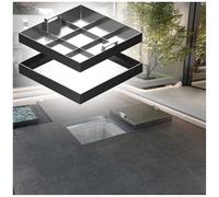 Asiento de inodoro invisible de acero inoxidable con E y base para sistemas sépticos y aguas residuales, diseño oculto, instalación integrada para baños modernos