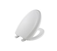 Asiento de inodoro MAYFAIR de cierre lento y nunca se afloja, ALARGADO, Pl stico duradero, Blanco 120SLOWE 000