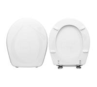 Asiento de inodoro Nido Hatria de madera recubierta de resina de poliéster blanco