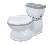 Asiento de Inodoro para Niños Simulación Limpieza Fácil Entrenamiento Inodoro Desmontable Ecológico Multifuncional Con Caja de Almacenamiento Soporte de Papel Higiénico para (Gris)