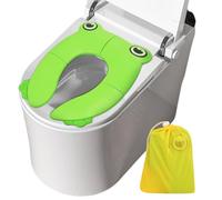 Asiento de Inodoro Plegable para Bebés, Reductor WC Portatil Plástico, Adaptador WC de Viajes Niños Reutilizable para Infantil Entrenamiento de Baño con Bolsa de Transporte, Rana Verde