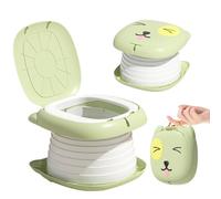 Asiento de inodoro plegable para niños, orinal plegable para niños, asiento de inodoro portátil para niños, inodoro de viaje para niños, orinal de viaje, inodoro infantil para inodoro móvil (verde)