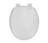 Asiento de Inodoro Redondo de Cierre Suave, Tapa Frontal Abierta, silencioso, sin Golpes, fácil instalación y desmontaje, Material PP, fácil Limpieza, Blanco, 35,5 x 40 cm