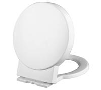 Asiento de inodoro redondo grueso con bisagras de liberación rápida, tapa de polipropileno fácil de limpiar, diseño alargado y ovalado, duradero, comodidad de baño, perfecto para uso doméstico