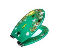Asiento de inodoro resina con carcasa incrustada y partículas de; incluye bisagras ajustables acero inoxidable; Adecuado for inodoros en forma O/V/U