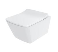 Asiento de inodoro TOTO SP, diseño cuadrado, extraíble, con descenso automático,