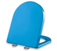 Asiento de inodoro universal de cierre suave en forma de D/U con liberación rápida para una fácil limpieza, fijación superior, tapa de cuenco de baño, diseño familiar, cómodo y duradero