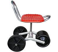 Asiento de jardinería Heavy Du con ruedas con respaldo de altura de 360°, taburete giratorio para Weng & Ln, reduce el dolor de cintura y piernas, perfecto para jardineros.