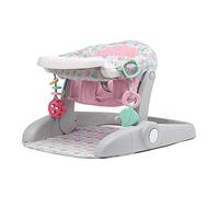 Asiento de piso de 3 posiciones para aprender a sentarse, color rosa dulce y ácido, sentado al bebé para ver el mundo - Asiento de actividad para bebé ajustable para edades de 4 a 12 meses - Incluye