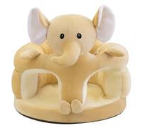 Asiento de piso para bebé, asiento de piso suave Sit Me up para bebé, felpa para aprender a sentarse con soporte estable, lindo elefante, 17.7 x 17.7 pulgadas
