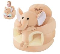 Asiento de piso para bebé, lindo elefante de 17, 7 pulgadas, asiento para bebé para aprender a sentarse con placa de soporte engrosada, suave y elástico para niños pequeños.