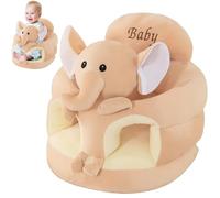 Asiento de piso para bebé, lindo elefante de 17, 7 pulgadas, asiento para bebé para aprender a sentarse con placa de soporte engrosada, suave y elástico para niños pequeños