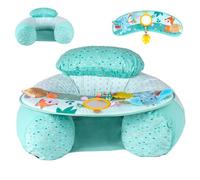 Asiento de piso para bebé, lindo elefante para aprender a sentarse, asiento para bebé con placa de soporte, silla de actividades para sentarse, bandeja sensorial elástica suave para el desarrollo..