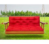 Asiento de repuesto para columpio de jardín al aire libre, banco impermeable con respaldo para patio, porche, asiento rojo para 2 3 personas, 39.4 x 39.4 pulgadas