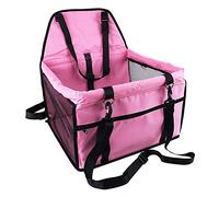 Asiento del Coche de Seguridad para Mascotas Perro Gato, Funda para Coche Perros - Protector de Asiento de Coche para Mascota Perro Gato Asiento Cubierto Caja de Transporte-Rosa