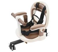 Asiento delantero para bicicleta para niños, asiento para bicicleta para bebé ajustable con rotación de 360 grados, con liberación rápida y reposabrazos plegables para edades de 1 a 6 años, hasta