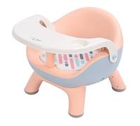 Asiento Elevador con Bandeja Antideslizante, Fácil Instalación, Cojín Chirriante, Silla de Alimentación para Niños Pequeños, Protector de Columna Vertebral para el Hogar (PINK)