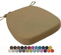 Asiento elevador de 43 x 42 x 3 cm para cocina, salón, terraza, oficina, uso interior y exterior, cojín de espuma con fundas extraíbles