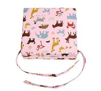 Asiento Elevador Ninos Bebé Infantil Mesa, Chickwin Dibujos animados Zoo Animal Asiento Portátil para de Comedor Sillas Gruesas Desmontables Cojín de Asiento Ajustable (32.5x32.5x8cm,Rosado)