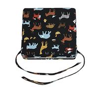 Asiento Elevador Ninos Bebé Infantil Mesa, Chickwin Dibujos animados Zoo Animal Asiento Portátil para de Comedor Sillas Gruesas Desmontables Cojín de Asiento Ajustable (32.5x32.5x8cm,Negro)