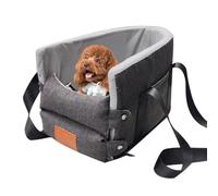 Asiento Elevador Para Automóvil Para Cachorros: Perro Desmontable Y Lavable, Diseño De Consola Central Robusto, Cinturones De Seguridad Reforzados | Asiento De Coche Estable Para Perros Pequeños Y Med