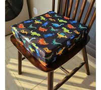 Asiento Elevador para Ninos Bebé, Chickwin Alzador de Asiento Portatil Grueso Lavable Desmontable Cojín de Asiento Ajustable para Infantil Mesa de Comedor (Triceratops,32x32x8cm)