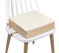 Asiento elevador portátil para silla lavable con hebilla de seguridad para comida, viaje de bebé, bambú, niño o niño, color beige