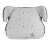 Tataway Asiento Elevador para Auto i-Size ECE R129. Alzador Coche para la seguridad de los niños con una altura de 125 a 150 cm. Asiento con gráficos de estrellas, fondo gris.