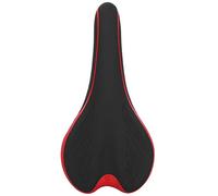 Asiento ergonómico para Silla de Montar de Bicicleta de montaña, cojín Suave de EVA, cómoda Funda de Asiento de Bicicleta antigolpes para Bicicletas híbridas de montaña de (Negro Rojo)