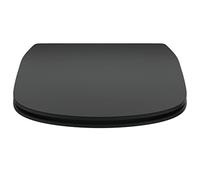 Ideal Standard TESI Asiento y tapa Fina con cierre Amortiguado Negro mate Fácil de instalar Resistente No se oxida Fijaciones incluidas T3527V3