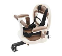 Asiento infantil delantero para bicicleta infantil, asiento de seguridad para niños de hasta 40 kg, asiento infantil para bicicleta de montaña con reposapiés plegable, cojín de asiento, reposabrazos y