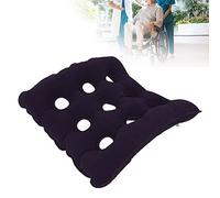 Asiento Inflable De Aire, Cojín Inflable Flocado Engrosado Cojín Anti Decúbito Cojín De Asiento De Aire Transpirable Para Oficina De Coche Silla De Ruedas Hombre Mayor(negro)