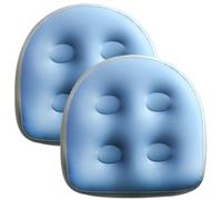 Asiento Inflable para bañera de hidromasaje, 2 Unidades de Asiento Elevador Inflable de 18, 5 x 14, 6 x 5, 9 Pulgadas, Soporte para SPA y Espalda, bañera de hidromasaje con Ventosa de PVC, Azul
