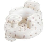 Asiento inflable para bebés a partir de 4 - 24 meses, sofá de apoyo para la espalda del bebé, soporte de suelo para aprender a sentarse (oso bebé)