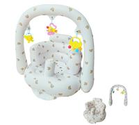 Asiento inflable para bebés de 4 a 24 meses, bomba de aire integrada, soporte de espalda infantil, silla para sentarse, silla de baby shower, asiento al aire libre, asiento de suelo, regalos (oso con